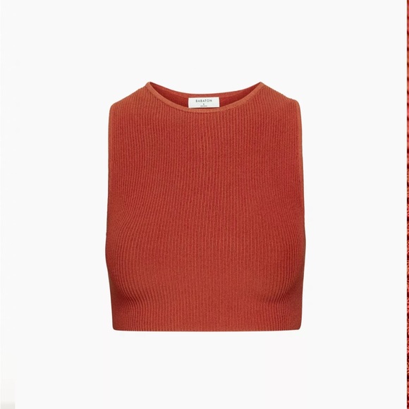Aritzia Babaton Sculpt Knit Racer Cropped Tank - Picture 6 of 8